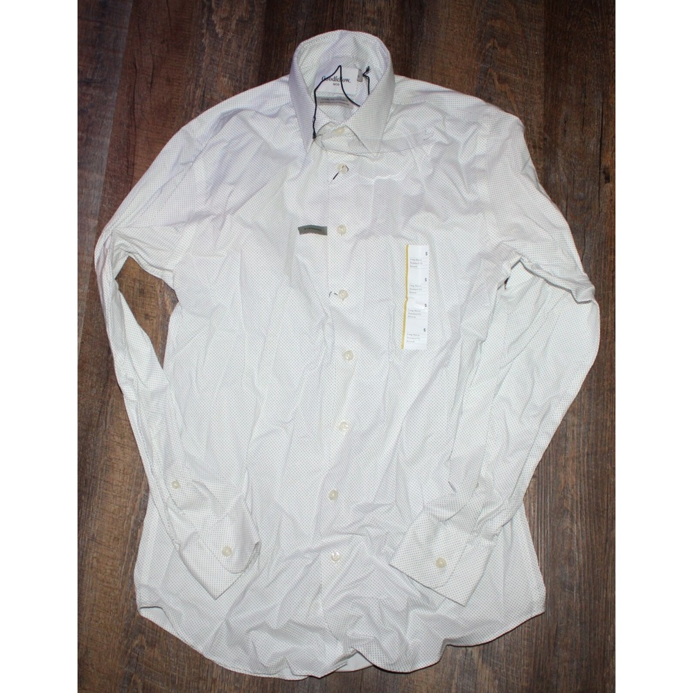Goodfellow & Co - Men's White black Dots Standard Button Down Shirt - Small
